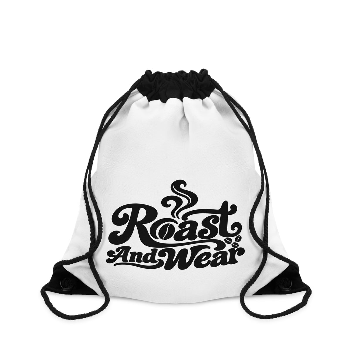 Roast And Wear Coffee Logo Drawstring Bag