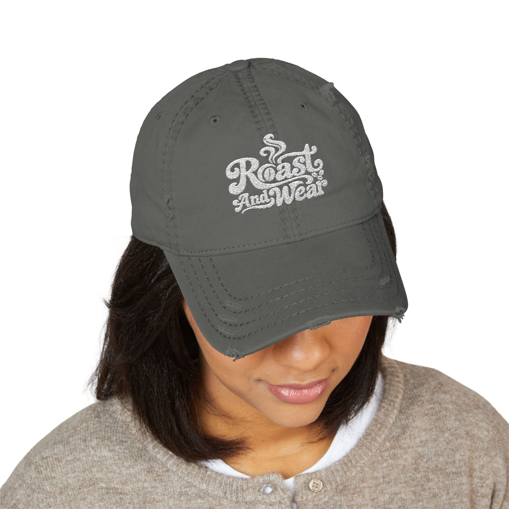Embroidered Distressed Dad Hat