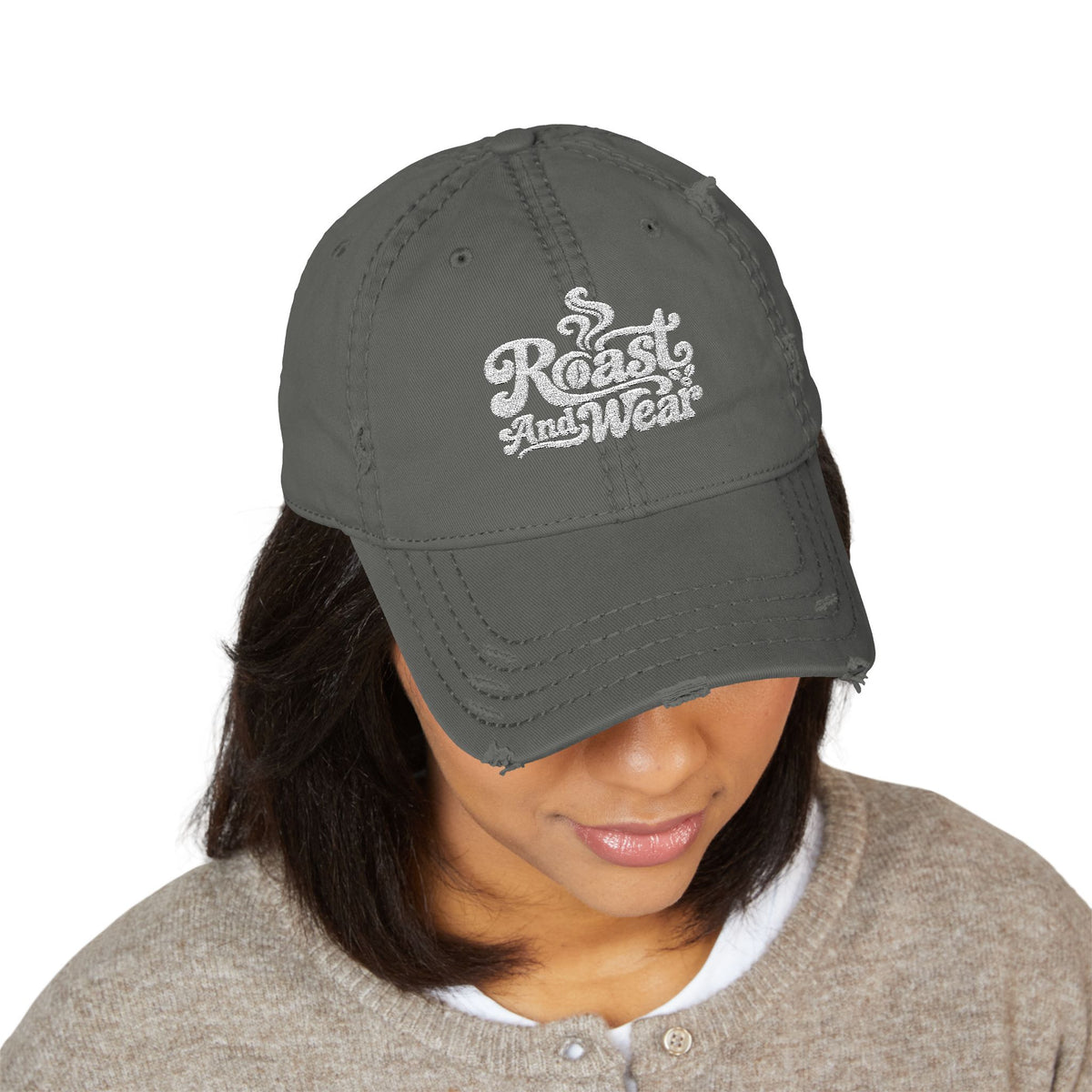 Embroidered Distressed Dad Hat
