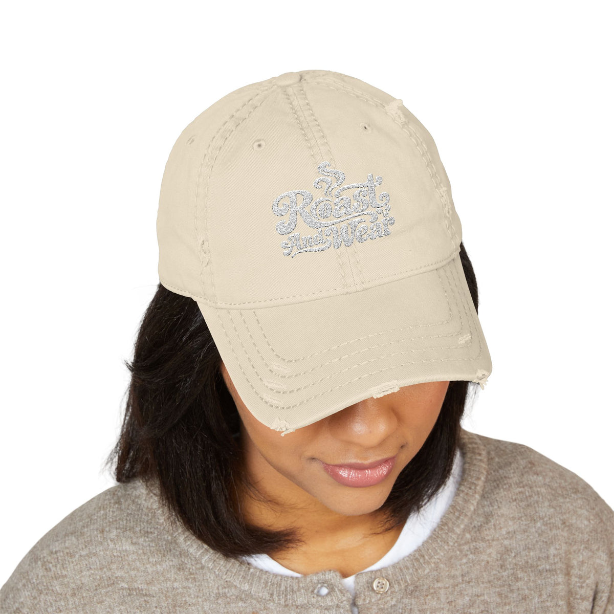 Embroidered Distressed Dad Hat