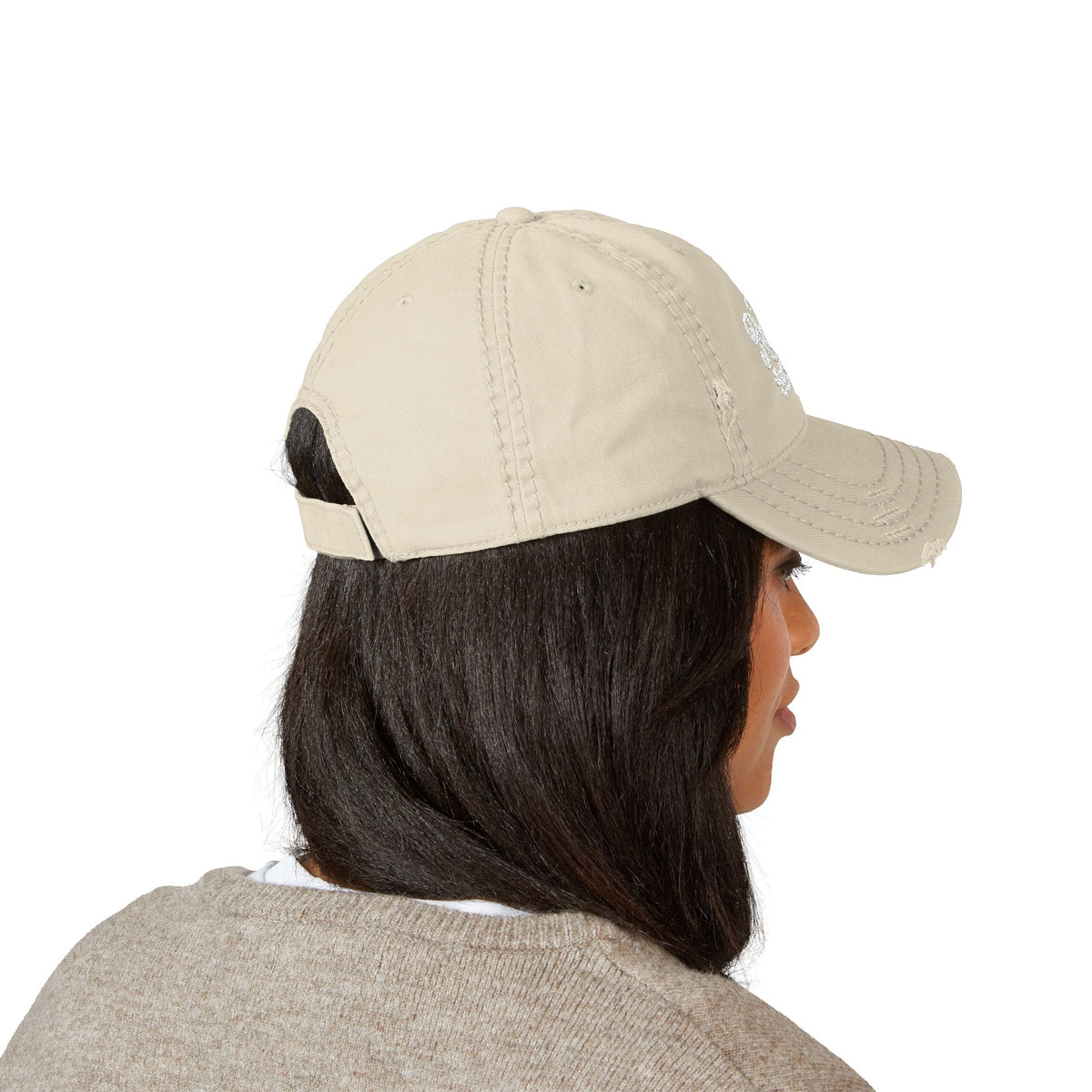 Embroidered Distressed Dad Hat