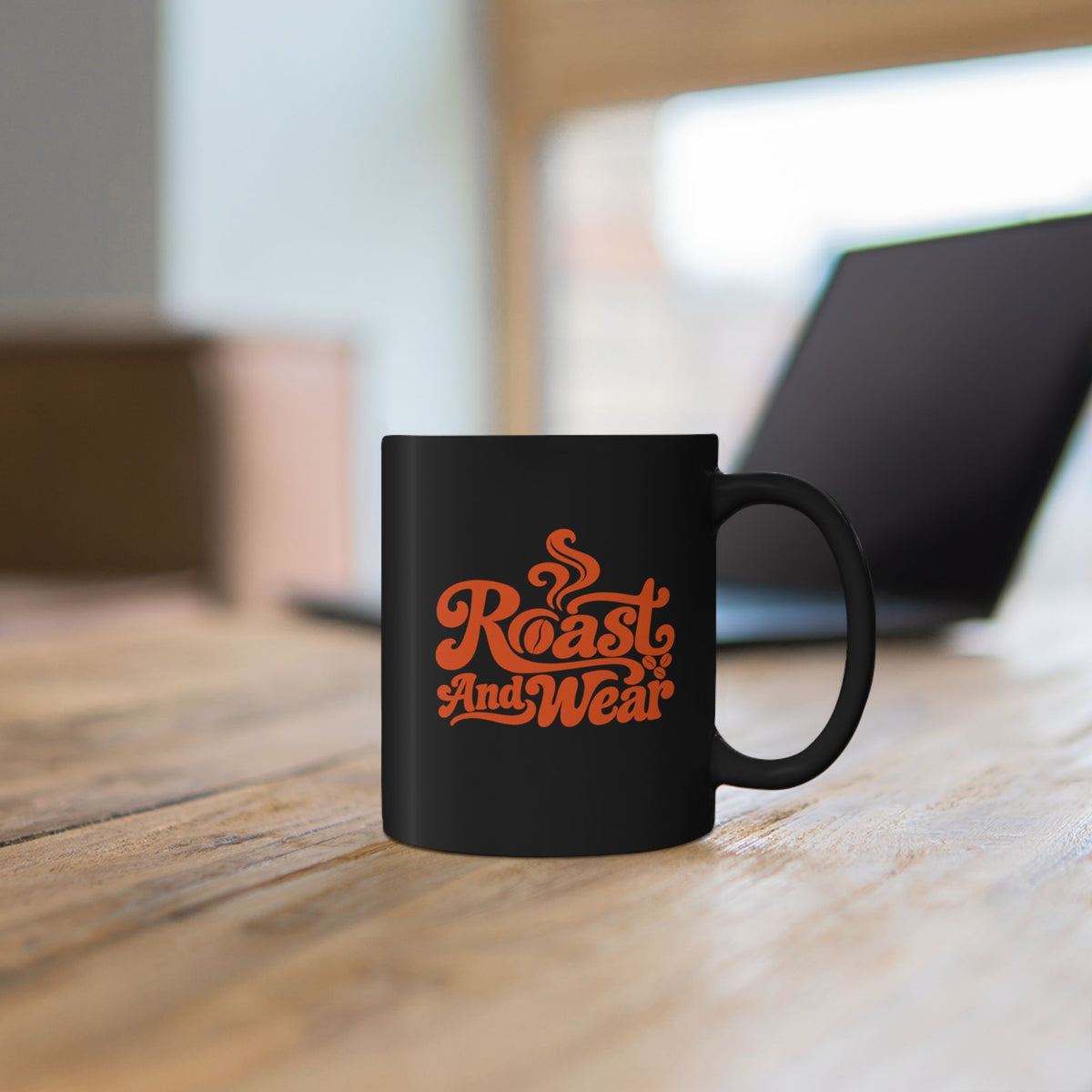 Roast And Wear Black Coffee Mug