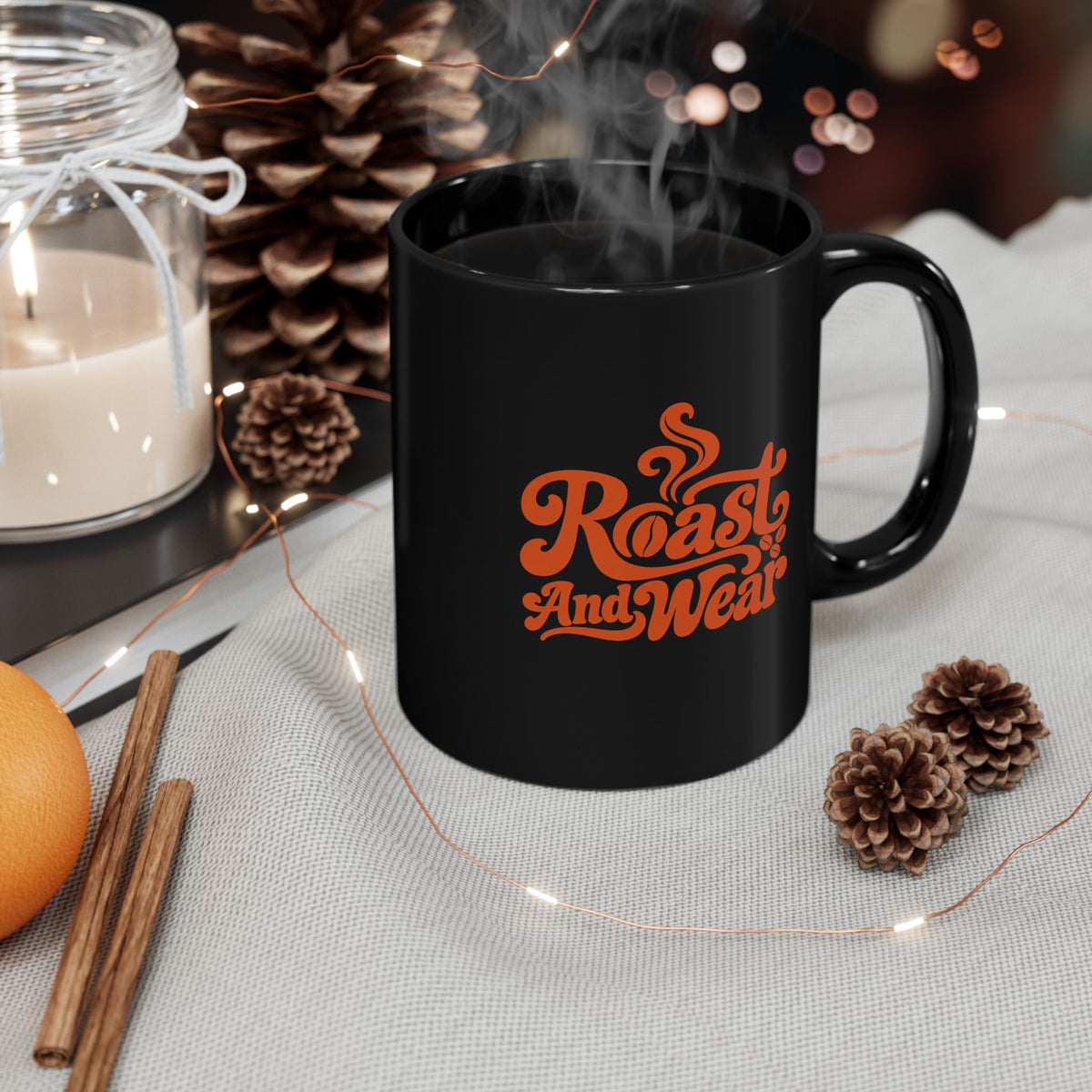 Roast And Wear Black Coffee Mug