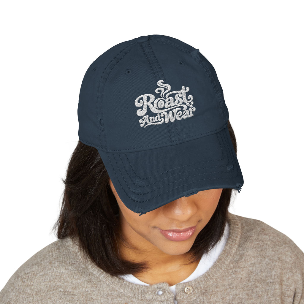 Embroidered Distressed Dad Hat