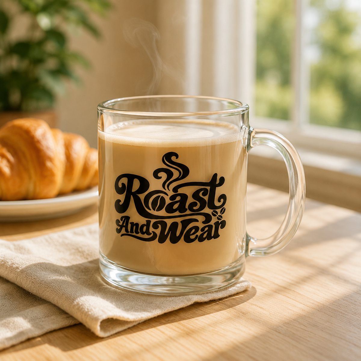 Roasty and Toasty Coffee Glass Mug