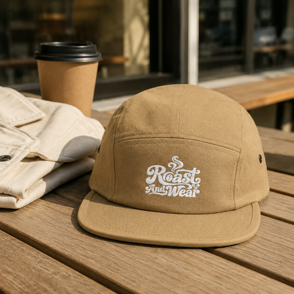 Roast & Wear Embroidered 5-Panel Cap