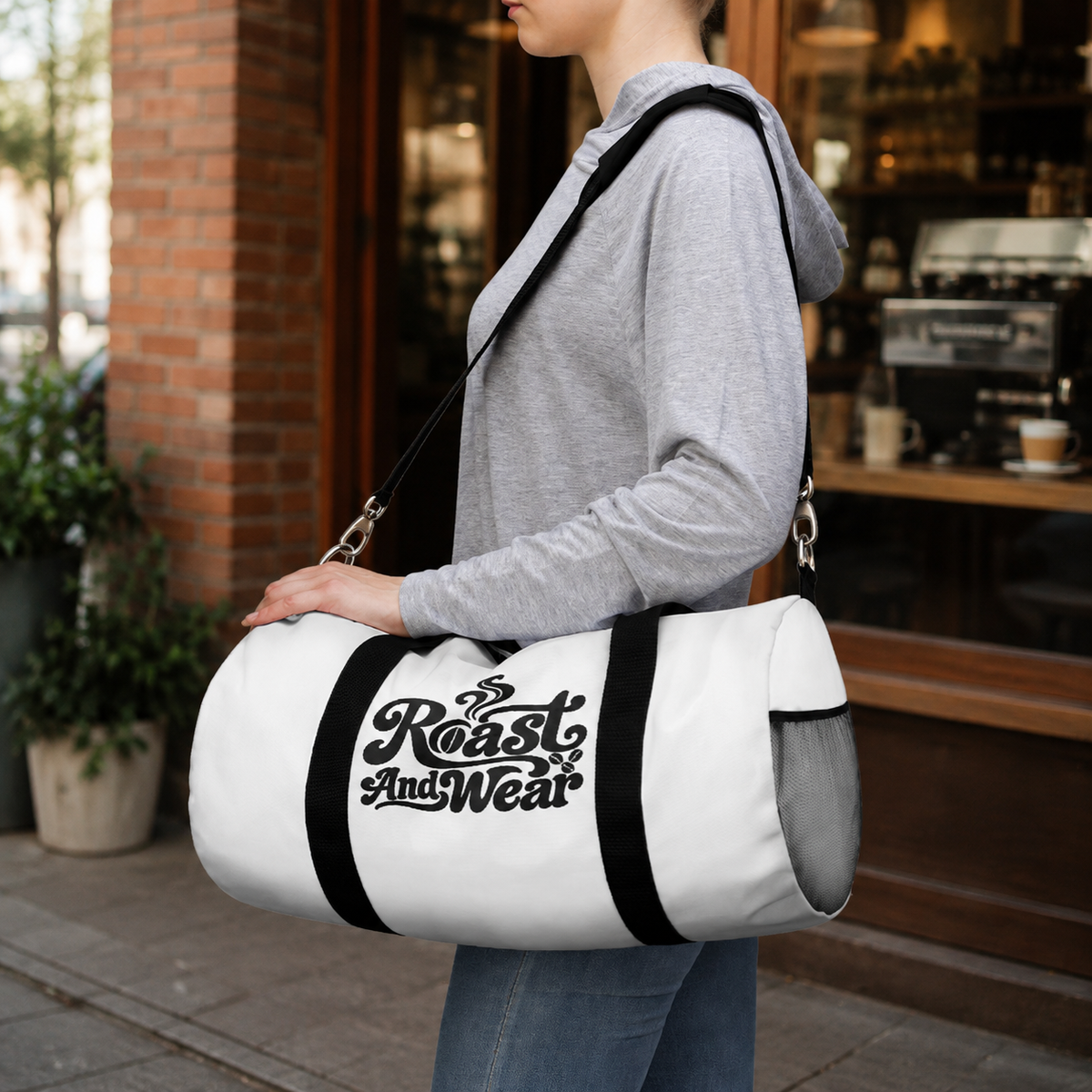 Roast And Wear Coffee Logo Duffel Bag